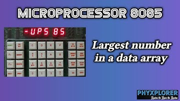 Microprocessor 8085 | Largest number in a data array