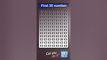 Tell me where 3E? | Brain Teaser IQ Test #shorts #different #puzzles #opticalillusion #quiz