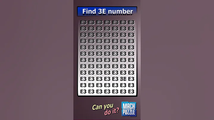 Tell me where 3E? | Brain Teaser IQ Test #shorts #different #puzzles #opticalillusion #quiz