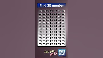 Tell me where 3E? | Brain Teaser IQ Test #shorts #different #puzzles #opticalillusion #quiz