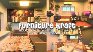 Furniture Kraft | new modern addon decoration for Minecraft PE/Bedrock 1.20-1.20.81🖤✨️⌚️