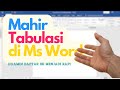 Cara Menggunakan Tabulasi membuat Daftar Isi di Ms Word menjadi Lurus