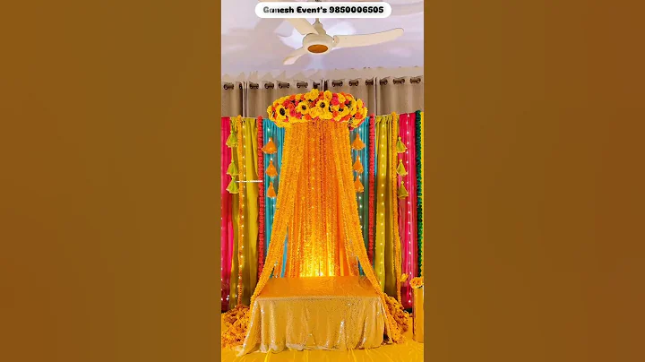 haldi decoration💫 ideas at home | wedding haldi decoration ideas #haldi #decor #ideas #mumbai #ps