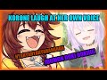 Korone Can't stop Laughing At Her Own Voice [ENG SUBS]