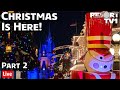 🔴Live: Christmas is Here at Magic Kingdom!!  New Castle Projection Shows, Decorations & More!!