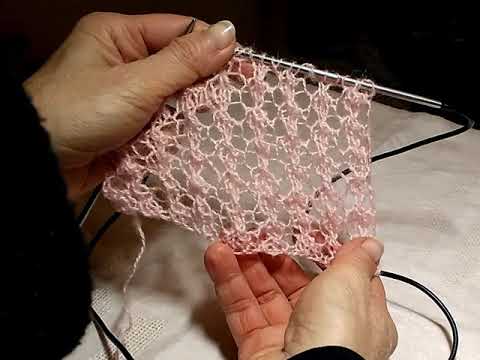 ქსოვის გაკვეთილები – მარტივი და ლამაზი აჟურულის ქსოვა ჩხირებით