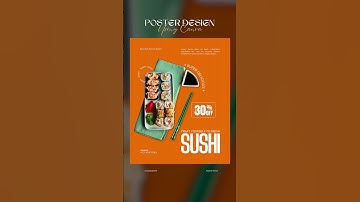 Sushi Poster Design Using @canva | Rajesh #canvadesign #sushiposter