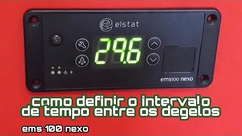 Como definir o intervalo de degelo do controlador elstat ems 100 nexo, coca cola