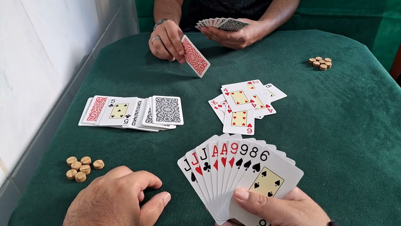 Jogando um baralho, pife