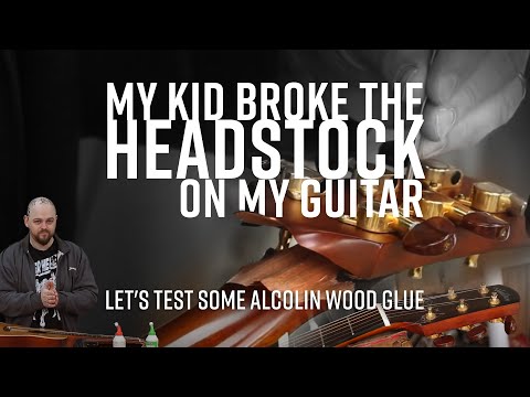 my-kid-broke-my-guitar's-headstock;-let's-test-some-alcolin-wood-glue!