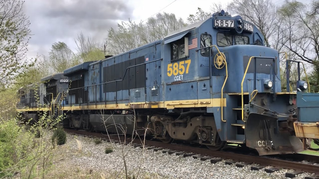 Moving Railroad Cars Into Storage, Huge Storage Train Left Near End Of