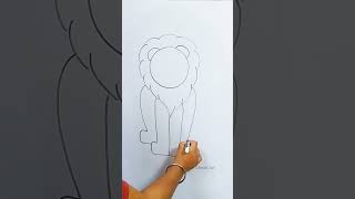 How to Draw a Lion 🦁 | Simple Animal Drawing Tutorial #shortsfeed #shorts #drawing #art