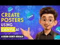 Create A Posters On Canva Using AI | Canva Tutorial for Beginners ✨🎨