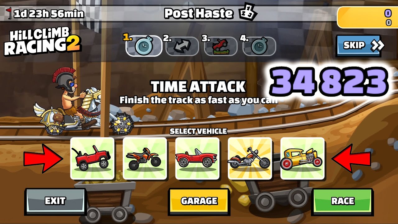 Hill Climb Racing 2 34823 points in POST HASTE Team Event Gameplay