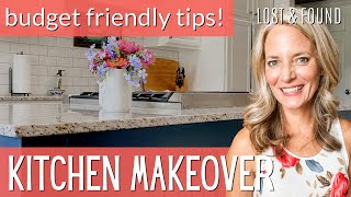 Budget-Friendly Kitchen MAKEOVER! From Dark to Bright &amp; Fresh.  See What We Spent!