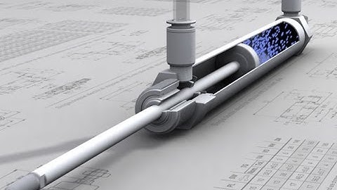 3D animation of a pneumatic piston