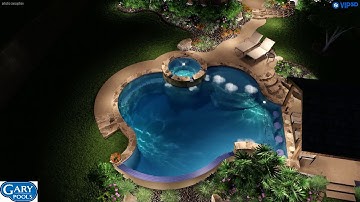 Custom Pool Design By: Kevin Hernandez of Gary Pools. 2018