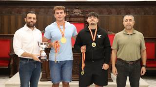 Recepció de Marc Alonso i Pau Rodríguez, campions d'Espanya de power lifting