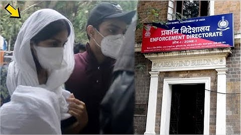 Rhea Chakraborty ARRIVES At  Enforcement Directorate (ED) Office To Record Her Statement