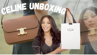 CELINE Triomphe unboxing - natural tan