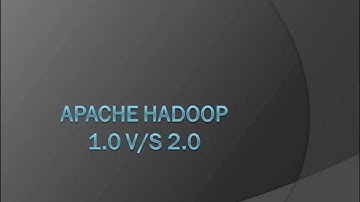 Hadoop 1.0 vs 2.0