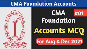CMA Foundation Accounts MCQ | Part-1