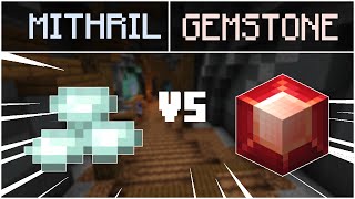 MITHRIL MINING vs GEMSTONE MINING | Hypixel Skyblock