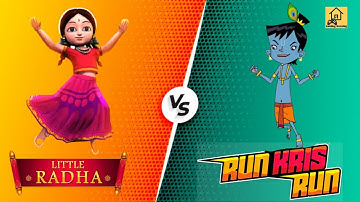 Little Radha Run Vs. Run Kris Run Compare Gameplay | Best Offline Running Games