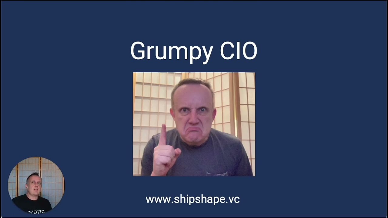 Grumpy CIO - Standards and ethics in the Workplace 🤔