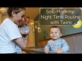 NIGHT TIME ROUTINE WITH TWINS | SOLO MOMMY BEDTIME ROUTINE || Danielle Gioia