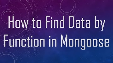 How to Find Data by Function in Mongoose