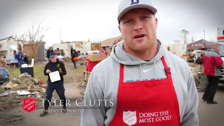 Tyler Clutts volunteers for the Salvation Army