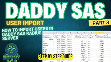 Daddy SAS user import | How to import User list in Daddy SAS Radius Server | Daddy SAS Radius Server