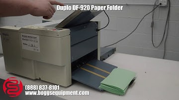 Duplo DF-920 Paper Folder