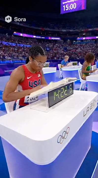 Olympic gold medalist Fasting book reading finals #sora2