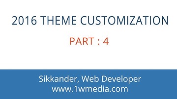 How to create the website using twenty sixteen wordpress theme part 4