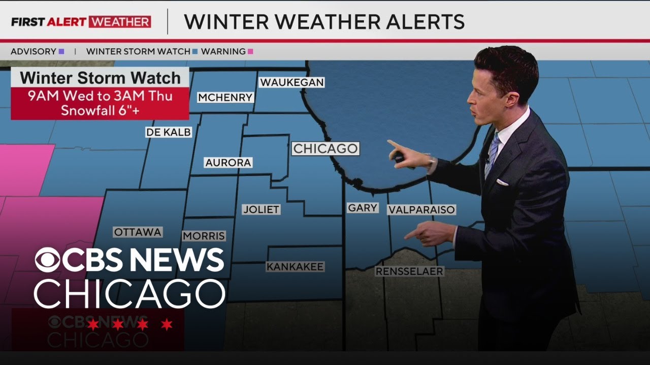 Winter storm approaching Chicago area - YouTube
