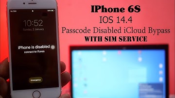 IPhone 6s 14.4 Passcode Disabled iCloud Bypass with Sim Service|Jailbreak Passcode Disabled IOS 14.4