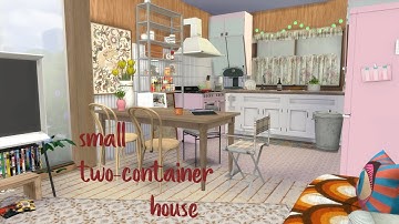 SMALL TWO-CONTAINER HOUSE - The Sims  4 CC Stop motion Build
