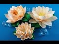 Ribbon lotus:3 ways to make/Lotus de las cintas:3 variantes de hacer/Лотос из лент: 3 варианта