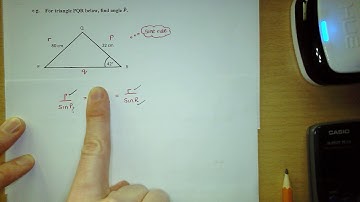 Finding an unknown angle using the Sine Rule