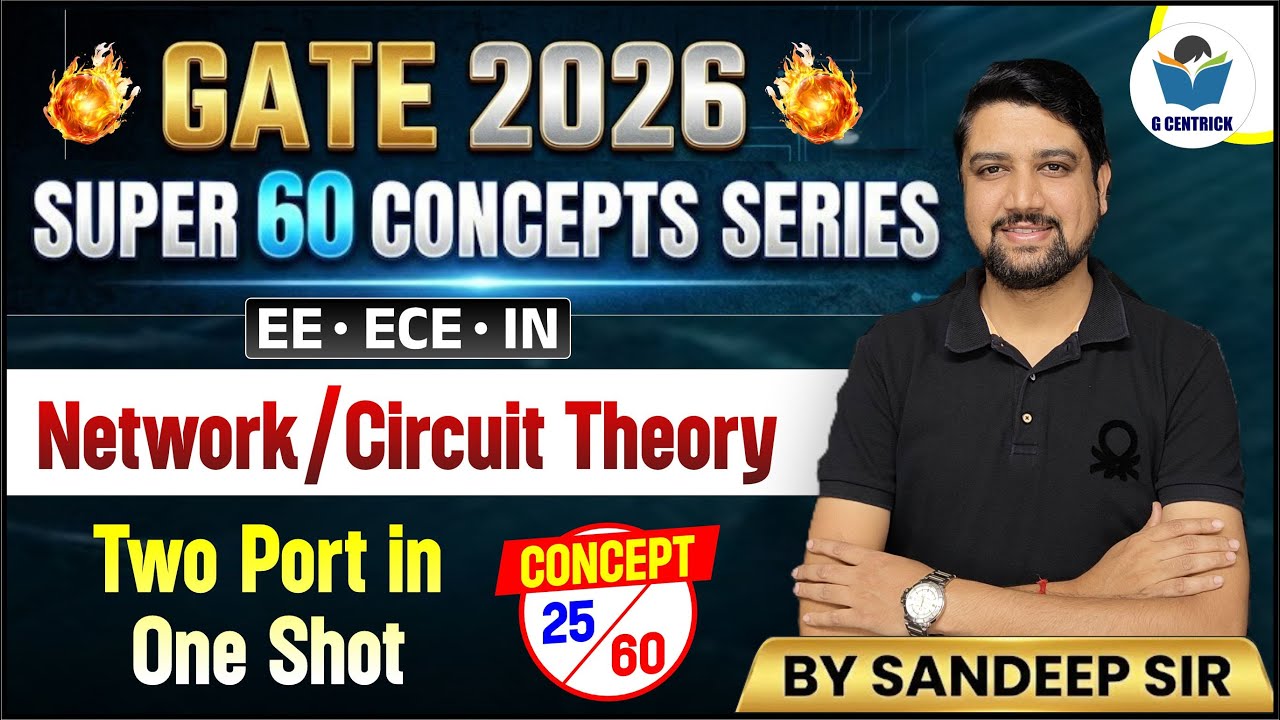 25/60 | Two Port in One Shot | Network Theory | GATE 2026 by Sandeep Sir | Gcentrick