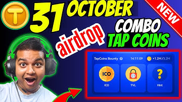 Tap Coin Daily Bounty 31 October - Tap Coin Bot Daily Combo || Tap Coin Lucky Code Today - Tapcoin