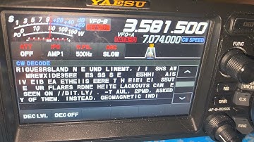 Yaesu FTdx10 Playing around with the CW Morse code decoder