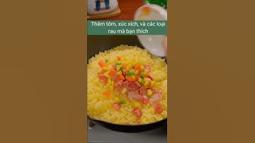 Cách rang cơm trứng vàng ngon #shorts