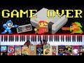 50 nes game over themes on piano