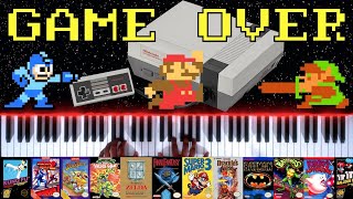 50 NES &quot;Game Over&quot; Themes on Piano