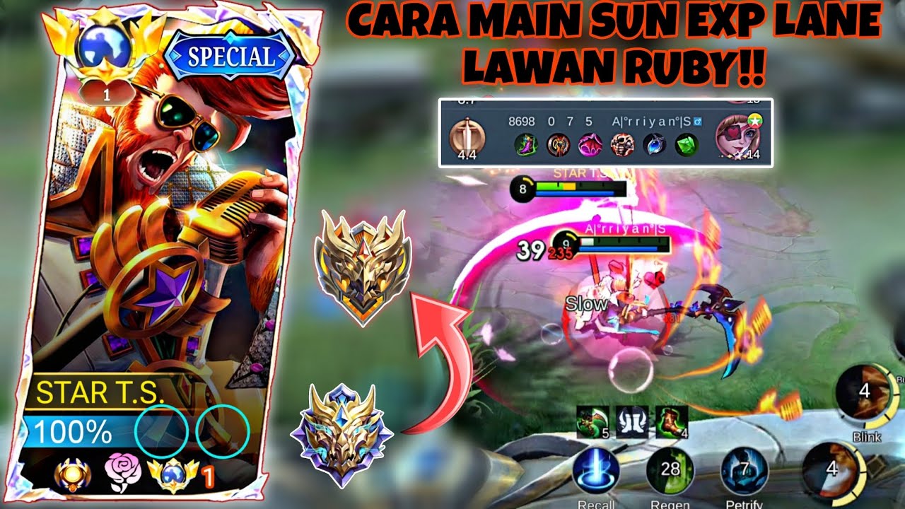 RUBY RAJA EXP LANE? DI SINI JADI MAINAN SUN!! | Build sun tersakit 2025 ...