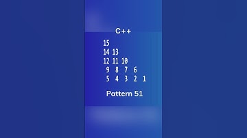 151413121110987654321 Pattern code C++ online assessment TCS#placementpreparation#tcs#wipro#infosys