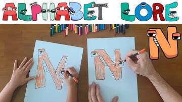 How To Draw Alphabet Lore - Letter N - Easy Drawing Tutorial for Beginners